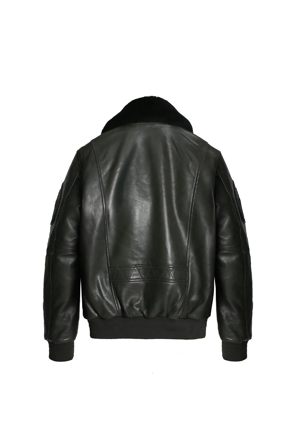 BLOUSON EN CUIR RAFAL 2.0 YCON kaki - Image 4
